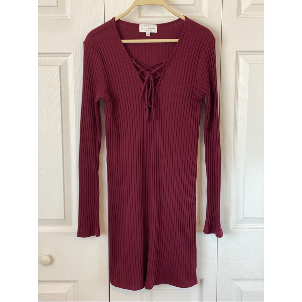 Kendall & Kylie Ribbed Sweaterdress